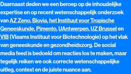 Screenshot van het betrokken element