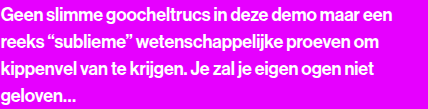 Screenshot van het betrokken element