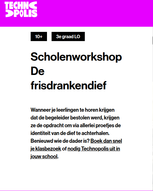 Screenshot van het betrokken element