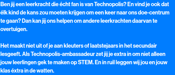 Screenshot van het betrokken element